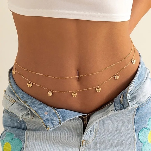 Jewelry - 💖 5 items for $25 Sale! 💖 Golden Butterfly Waist Chain